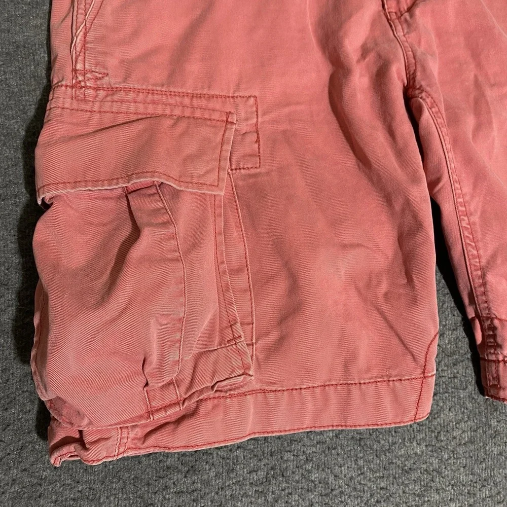 Polo Ralph Lauren Cargo Shorts Men 33 Salmon Pink Cotton Utility Preppy Stencil